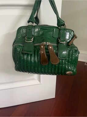 Chloe Green Leather Satchel Handbag